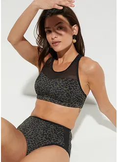 Bikini brassière (ens. 2 pces) avec mesh transparent, bonprix