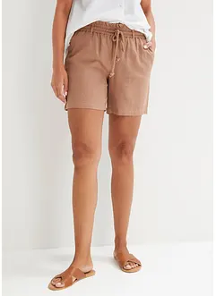 Short paper bag en lin, bonprix