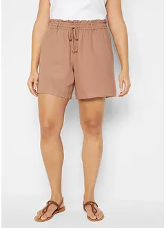 Short paper bag en lin, bonprix