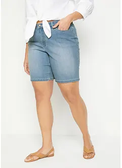 Bermuda en jean droit, taille mi-haute, bonprix