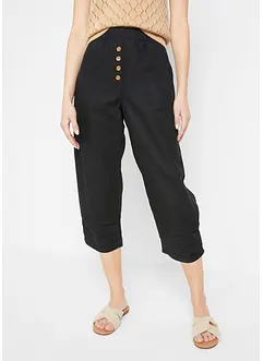 Pantalon carotte en lin et coton, bonprix