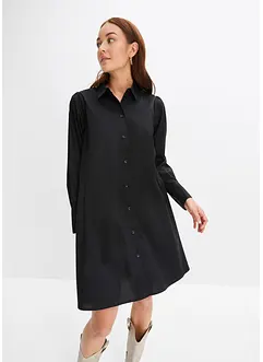 Robe-chemise courte et tissée à base arrondie, bonprix