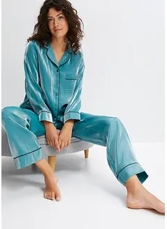 Pyjama en satin avec effet brillant, bonprix