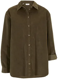 Chemise en velours côtelé avec fentes sur le côté, bonprix