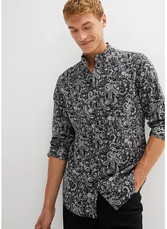 Chemise manches longues à col haut, bonprix