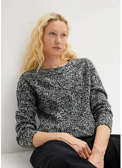 Pull en maille à col rond, bonprix