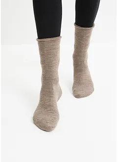 Lot de 4 paires de chaussettes chaudes avec revers et intérieur éponge, bonprix