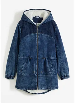 Parka en jean avec maille peluche, bonprix