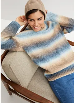 Pull avec dégradé de couleur et teneur en laine, bonprix