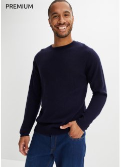 Pull en laine avec teneur en Good Cashmere Standard®, col rond, bpc selection premium