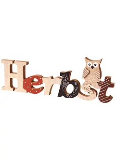 Inscription décorative Herbst avec hibou, bpc living bonprix collection