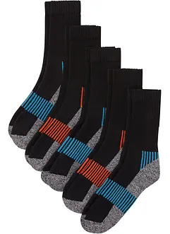 Lot de 5 paires de chaussettes de sport chaudes avec intérieur éponge, bonprix