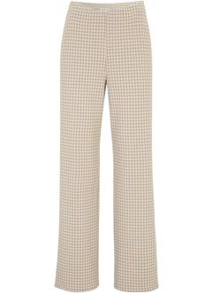Pantalon extensible à motif pied-de-poule, Wide leg, bpc bonprix collection