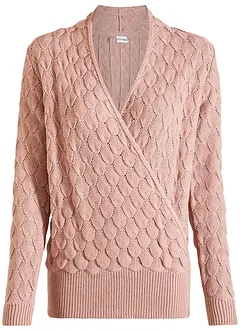 Pull ajouré style cache-cœur, bonprix