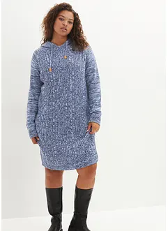 Robe en maille à capuche avec torsades, bonprix