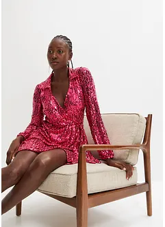 Robe à sequins, style portefeuille, bonprix