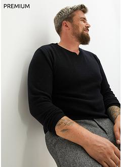 Pull en laine avec teneur en Good Cashmere Standard®, col V, bpc selection premium