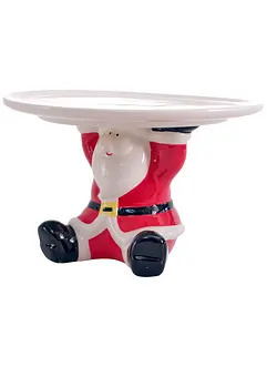 Objet déco Père Noël avec assiette, bonprix