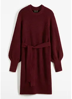 Robe en maille à manches ballon, bonprix