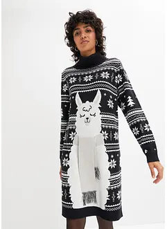 Robe en maille à motif de Noël, bonprix