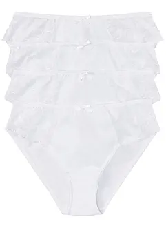 Lot de 4 slips à dentelle, bonprix