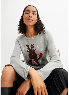 Pull de Noël en maille, bonprix