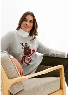 Pull de Noël en maille, bonprix