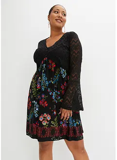 Robe en jersey avec haut en dentelle, bonprix