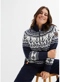 Pull norvégien marin, bonprix