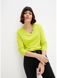T-shirt manches longues orné d'œillets, bonprix