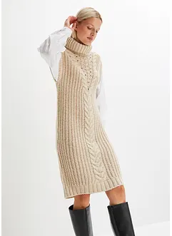 Robe en maille avec empiècement chemisier, bonprix