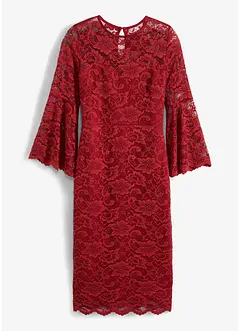 Robe en dentelle à manches volantées, bonprix