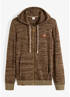 Gilet à capuche en maille coton, bonprix