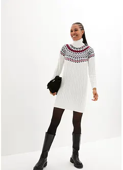 Robe en maille norvégienne avec motif torsadé, bonprix