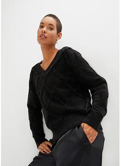 Pull en jacquard à effet brillant, BODYFLIRT