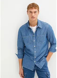 Chemise en jean, manches longues, bonprix