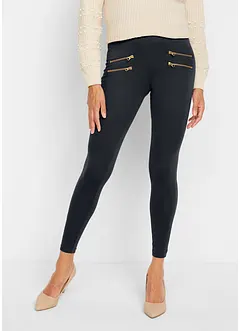 Legging avec taille confortable et zips décoratifs, bonprix