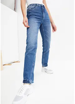 Jean droit taille haute, peu stretch, bonprix