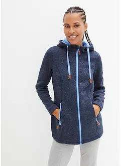 Veste polaire tricotée à capuche, bonprix