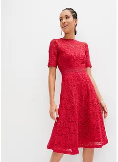 Robe en dentelle avec empiècement crochet, bonprix