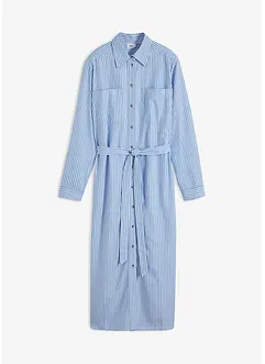 Robe-chemise rayée avec ceinture à nouer, bonprix