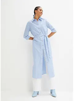 Robe-chemise rayée avec ceinture à nouer, bonprix