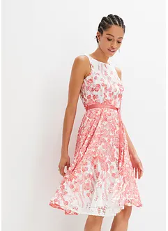 Robe midi en dentelle avec lien à nouer, bonprix