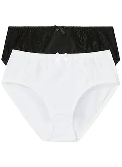 Lot de 2 slips taille haute, bonprix
