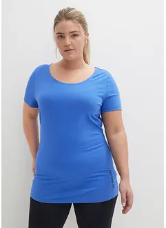 Lot de 2 T-shirts longs avec inscription, bonprix