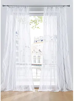 Voilage à imprimé vague (1 pce) avec polyester recyclé, bonprix