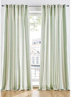 Rideau rayé avec polyester recyclé (1 pce), bonprix