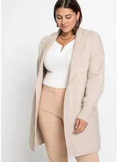 Gilet long en maille, bonprix