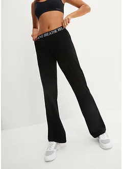 Pantalon de sport avec taille élastique, jambe large, bonprix