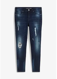 Jean Skinny raccourci avec effets destroy, bonprix